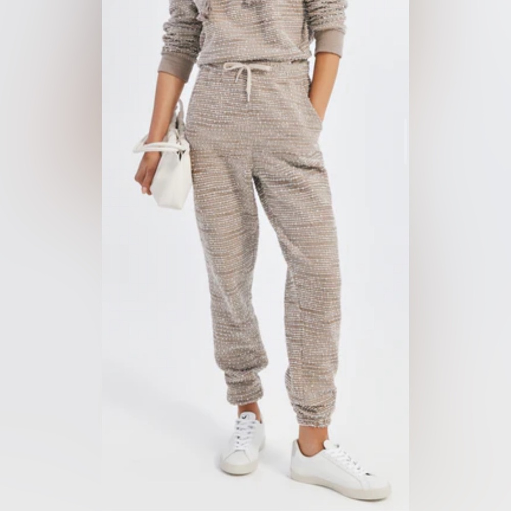 Something Navy Brand Textured Sweatpants Tan Combo Size XS